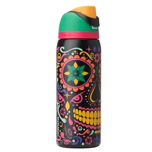 Owala NWT Sugar Skull Glow in the Dark 32oz FreeSip Color Drop LIMITED EDITION